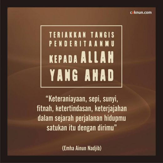 Teriakkan Tangis Penderitaanmu