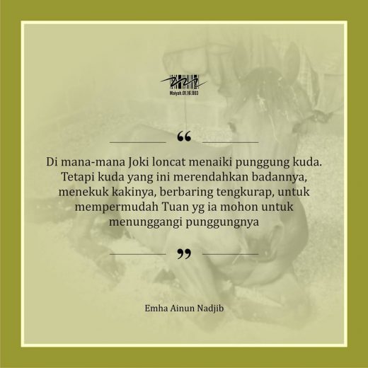 Kuda Memohon Ditunggangi