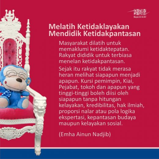 Melatih Ketidaklayakan, Mendidik Ketidakpantasan