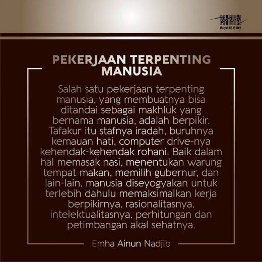 Pekerjaan Terpenting Manusia