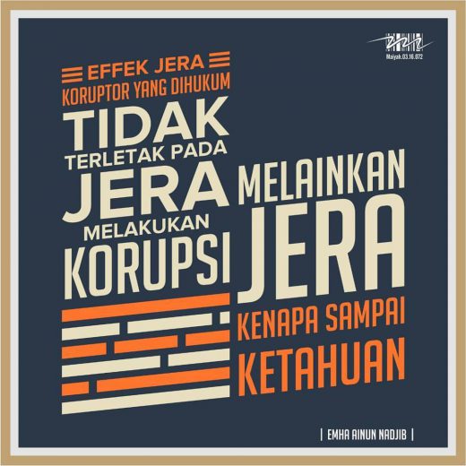 Jera Ketahuan Korupsi