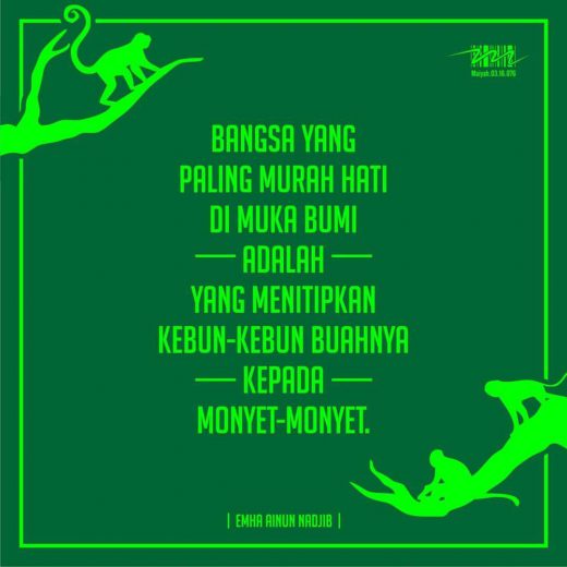 Menitipkan Kepada Monyet-Monyet