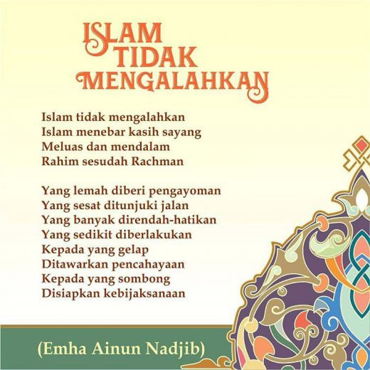 Islam Tidak Mengalahkan, Islam Menebar Kasih Sayang