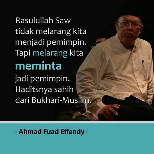 Melarang Minta Jadi Pemimpin