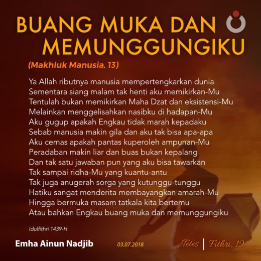 Buang Muka dan Memunggungiku