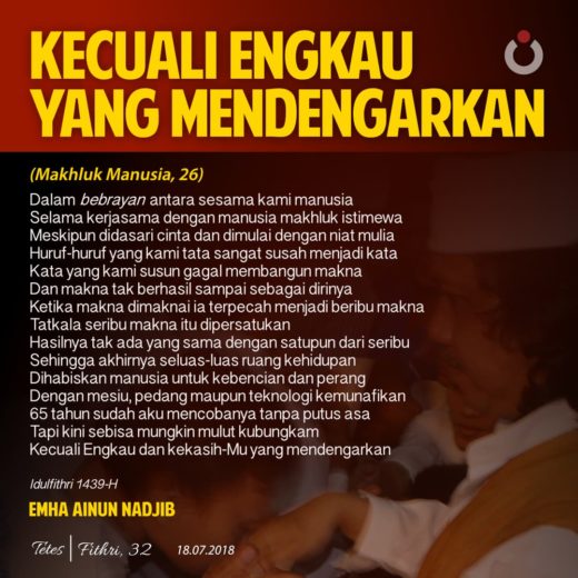 Kecuali Engkau Yang Mendengarkan