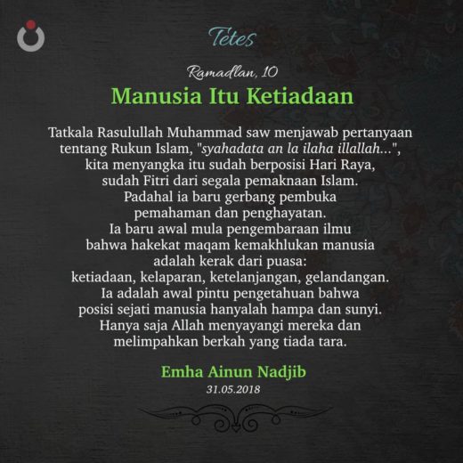 Manusia Itu Ketiadaan