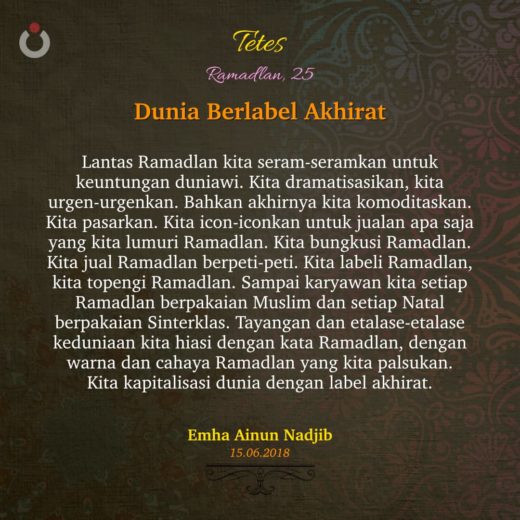 Dunia Berlabel Akhirat