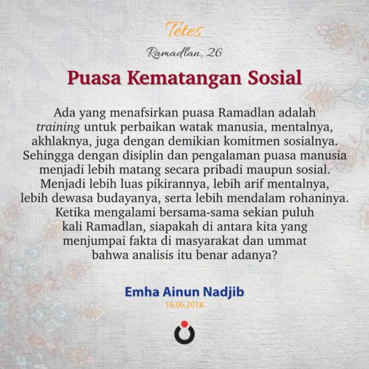 Puasa Kematangan Sosial