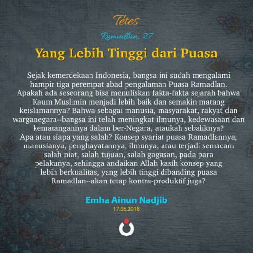 Yang Lebih Tinggi Dari Puasa