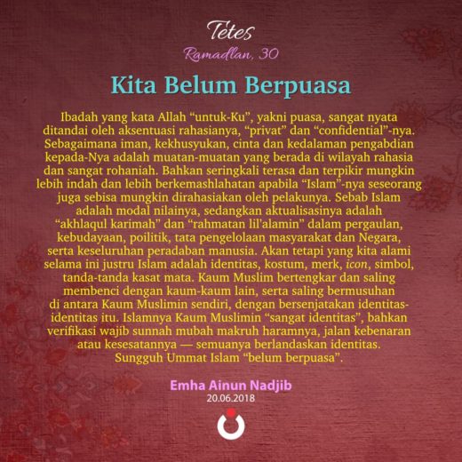 Kita Belum Berpuasa