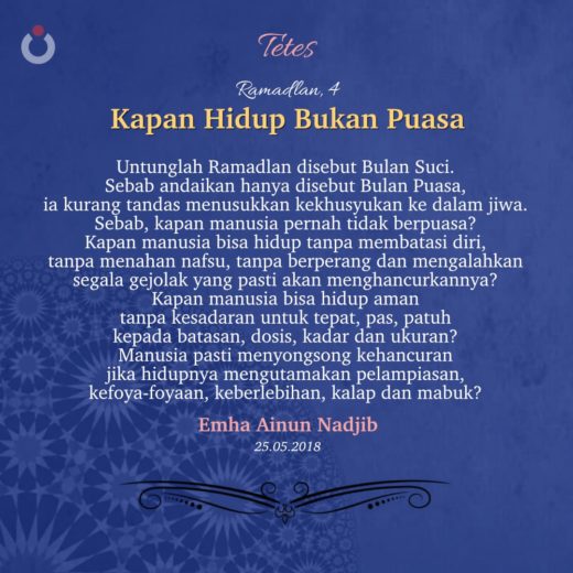 Kapan Hidup Bukan Puasa
