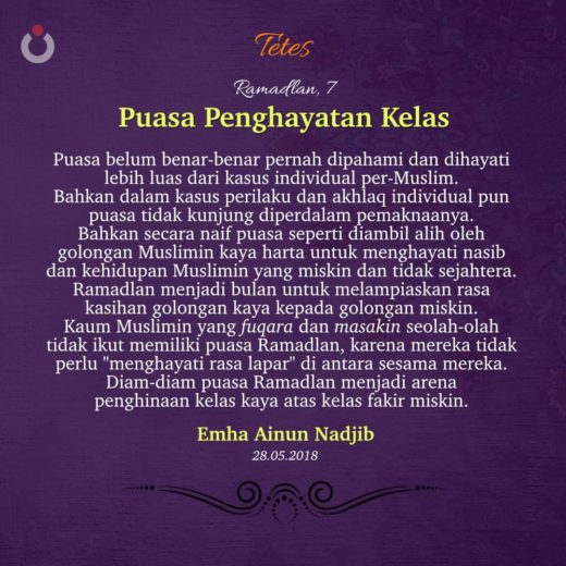 Puasa Penghayatan Kelas