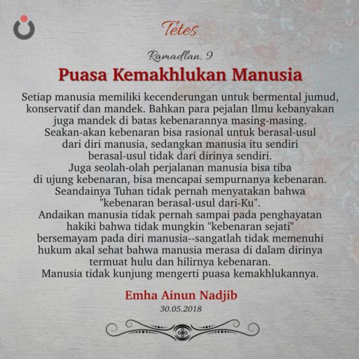 Puasa Kemakhlukan Manusia
