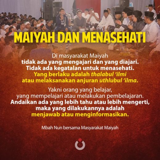 Maiyah dan Menasehati